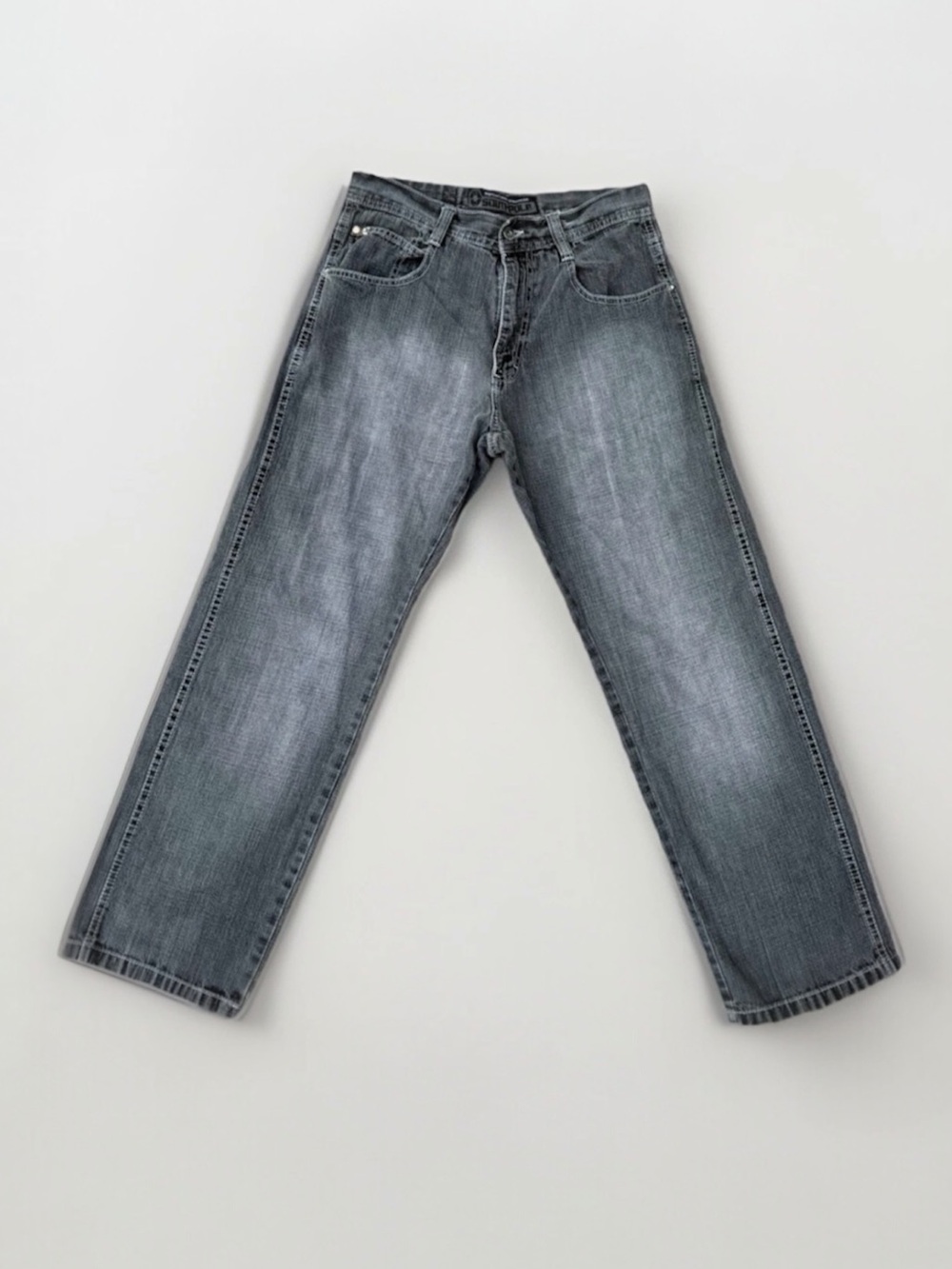 VTG Southpole Baggy Faded Denim Y2K Grunge Jeans Size 32x30 Grey 5 Pocket Skater